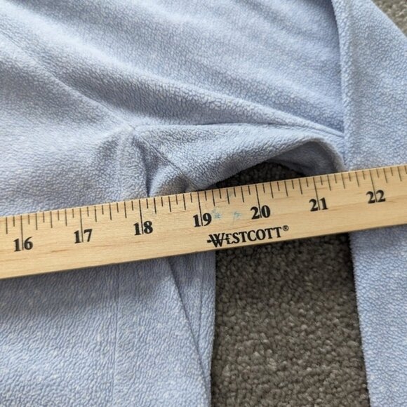 Columbia baby blue white thin fleece pullover women's size Large - Picture 7 of 8